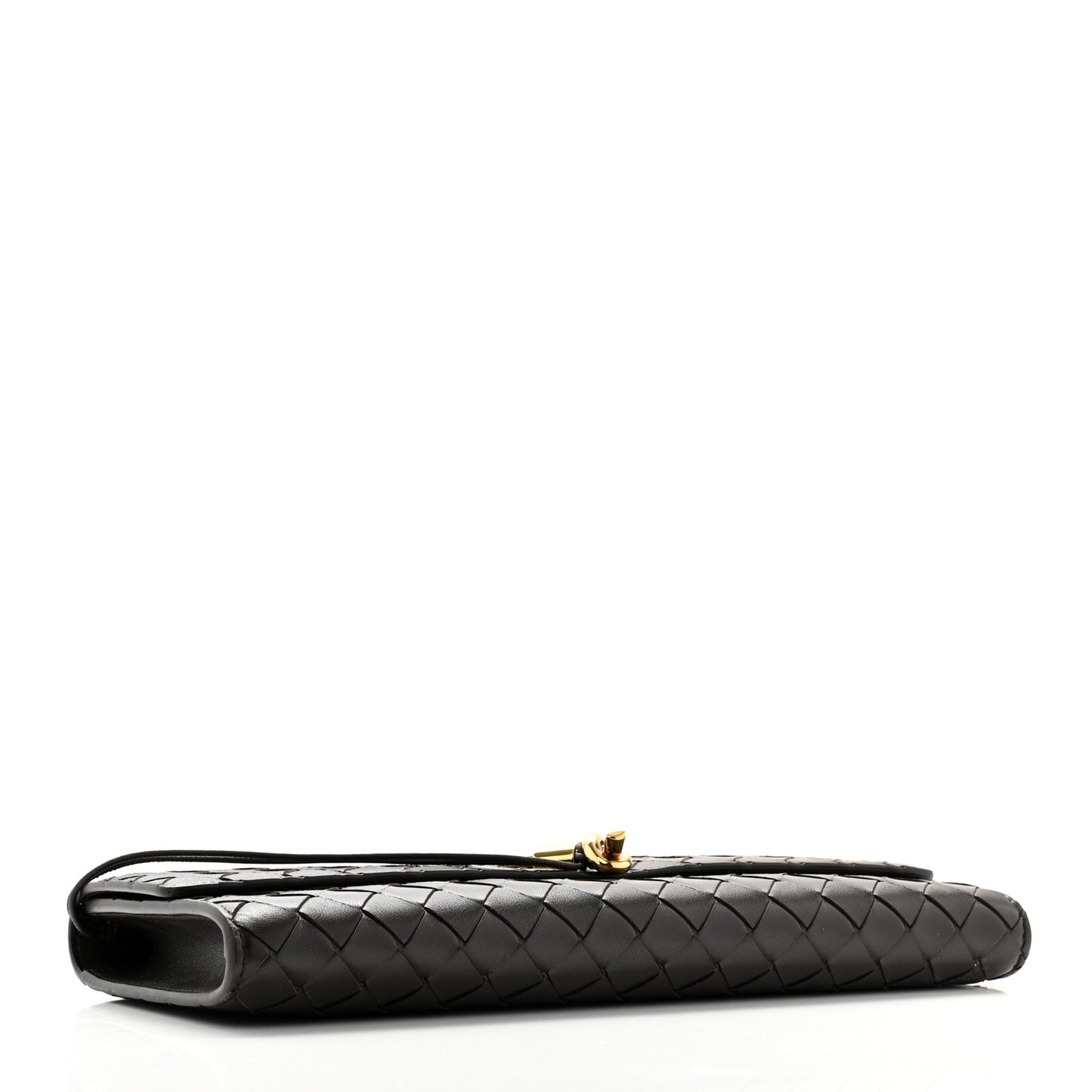 Nappa Intrecciato Long Andiamo Top Handle Clutch Fondant
