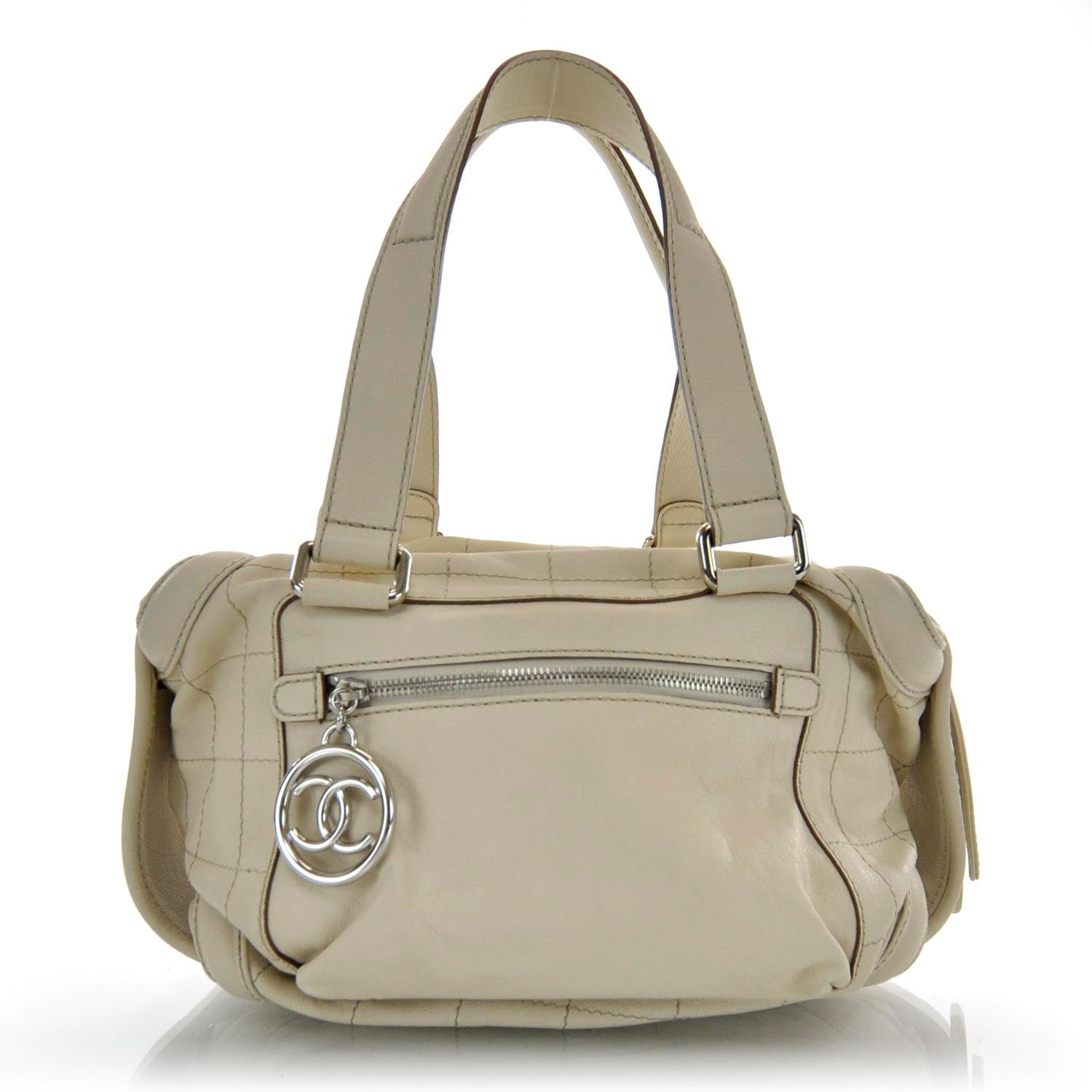 Chanel Leather Essential Bowler Ivory 1 of 8
