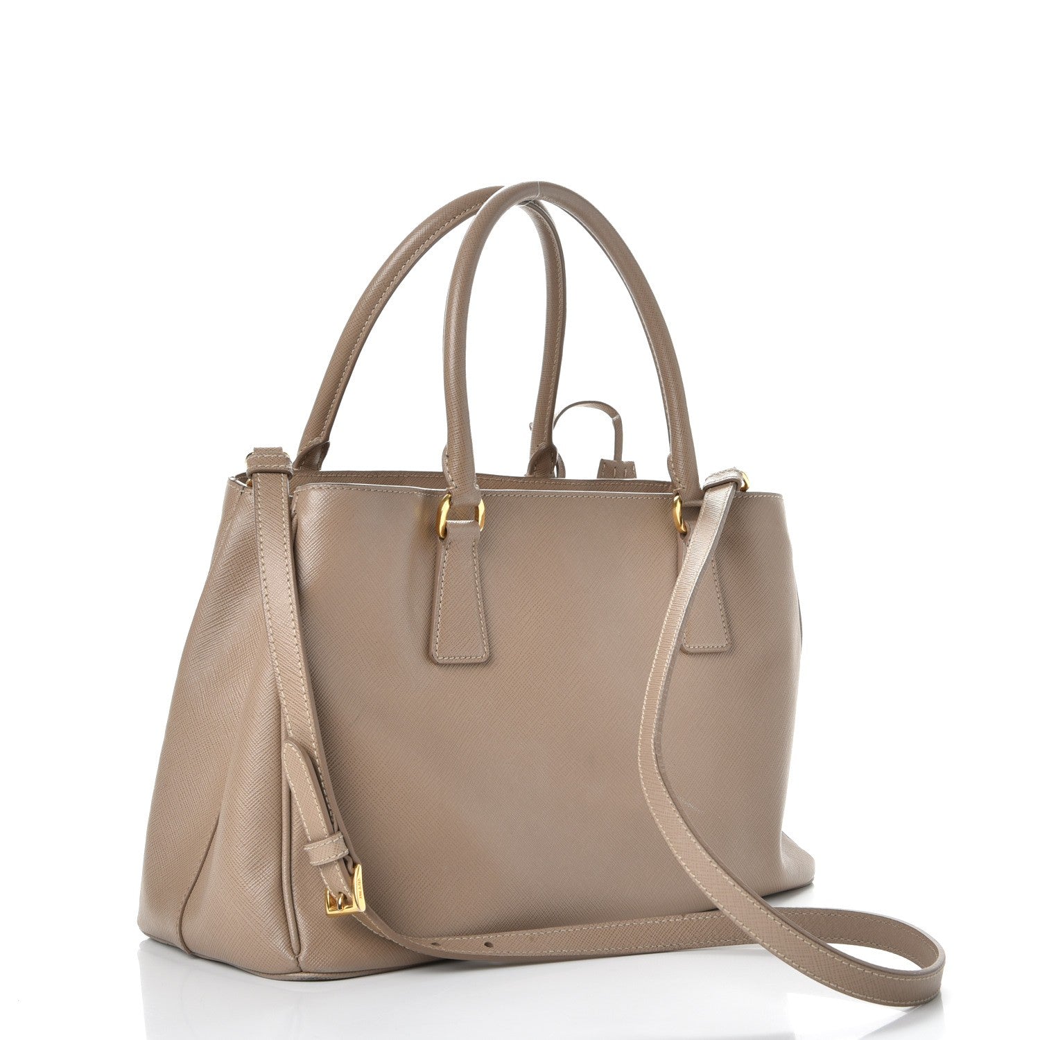 Prada Saffiano Lux Medium Tote Visone 4 of 15