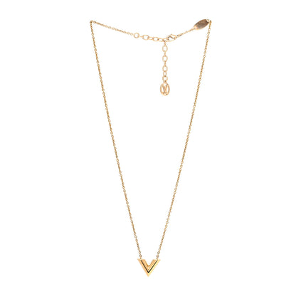 Louis Vuitton Essential V Necklace Gold 3 of 6