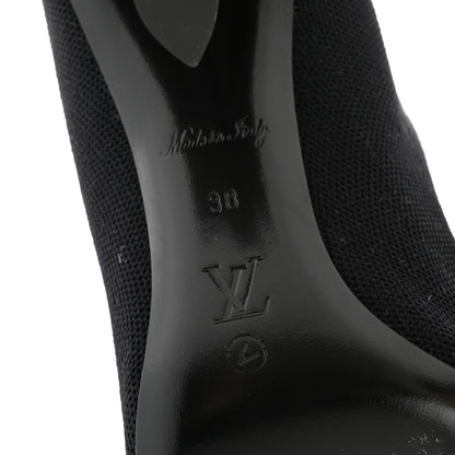 Louis Vuitton Monogram Stretch Fabric Silhouette Ankle Boots 38 Black 7 of 7