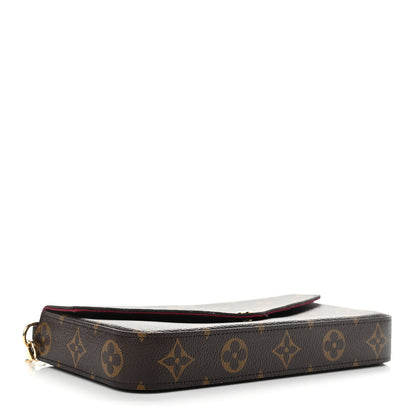 Louis Vuitton Monogram Pochette Felicie Chain Wallet Fuchsia 5 of 14