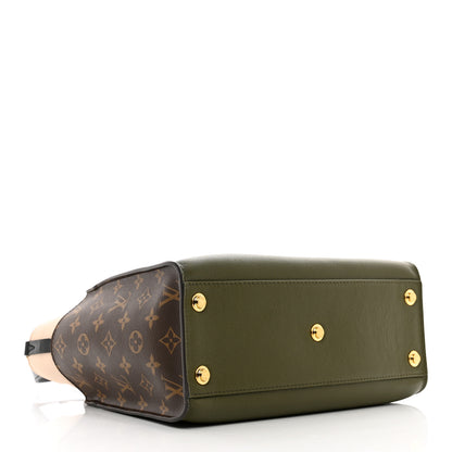 Louis Vuitton Calfskin Monogram On My Side MM Laurier Green Toffee Latte Beige 4 of 9