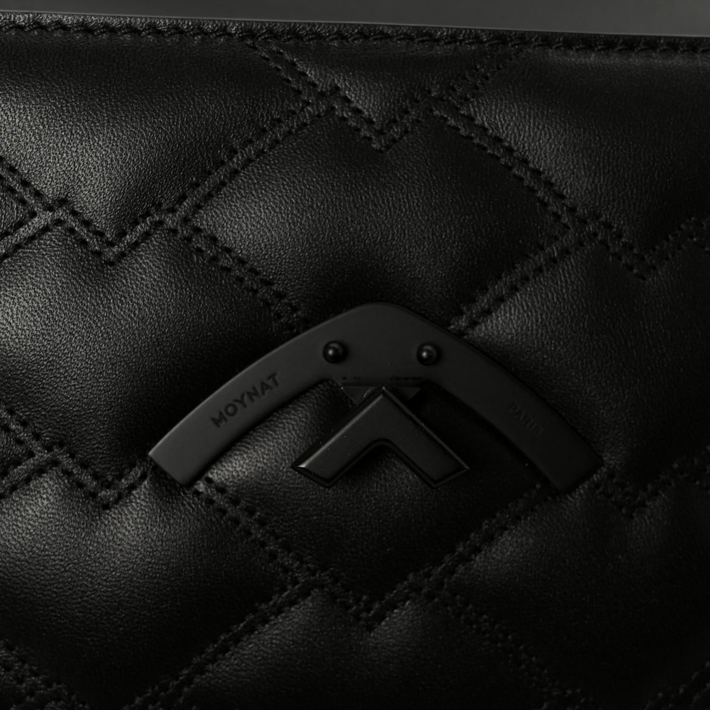 Lambskin Quilted Gabrielle Clutch Black