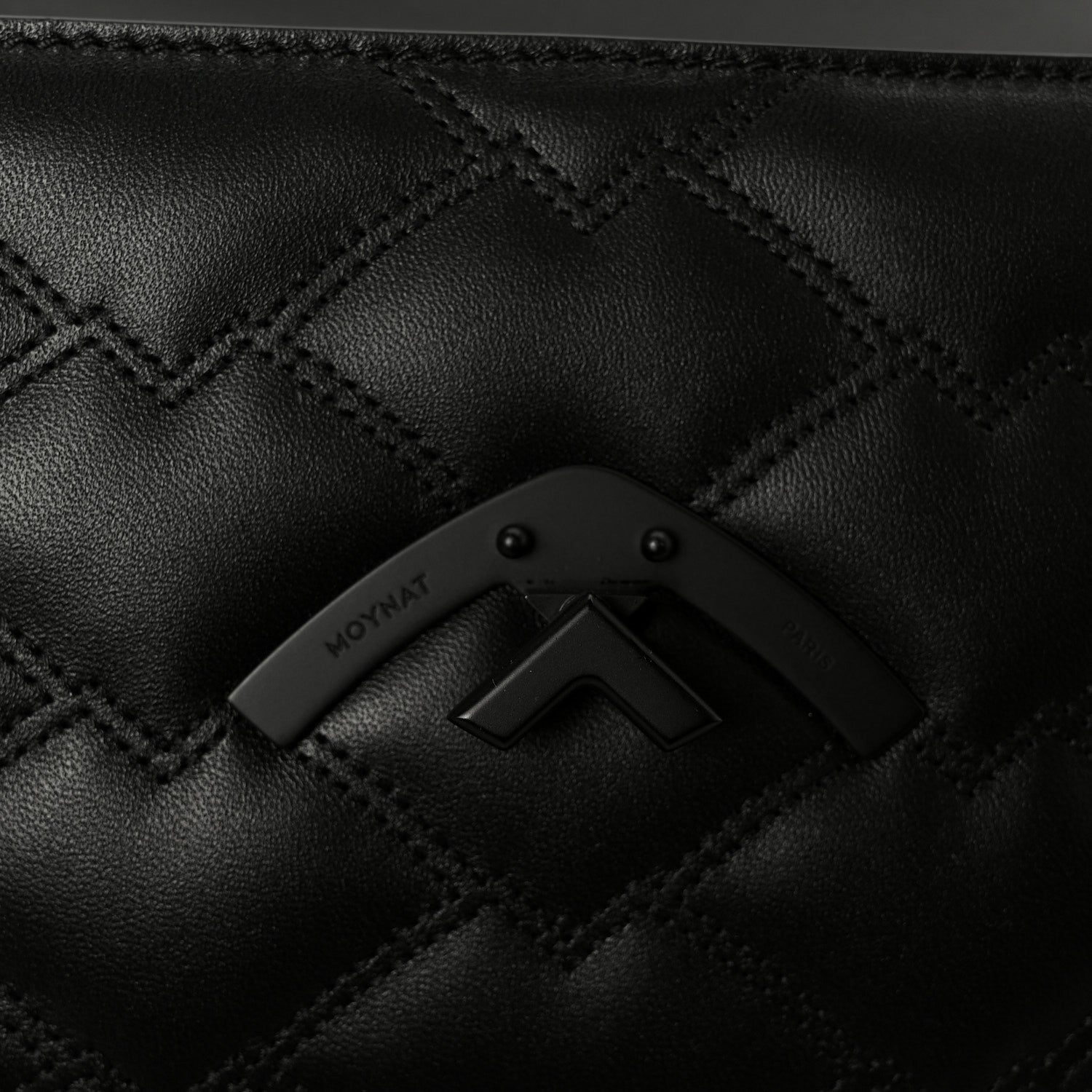 Moynat Lambskin Quilted Gabrielle Clutch Black 7 of 10