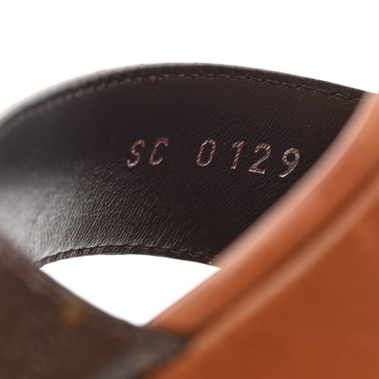 Louis Vuitton Calfskin Monogram Horizon Sandals 41 Cognac Brown 8 of 11