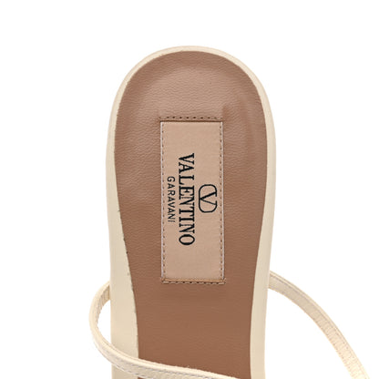 Valentino Garavani Calfskin Rockstud Wispy Mules 37.5 Ivory 7 of 10