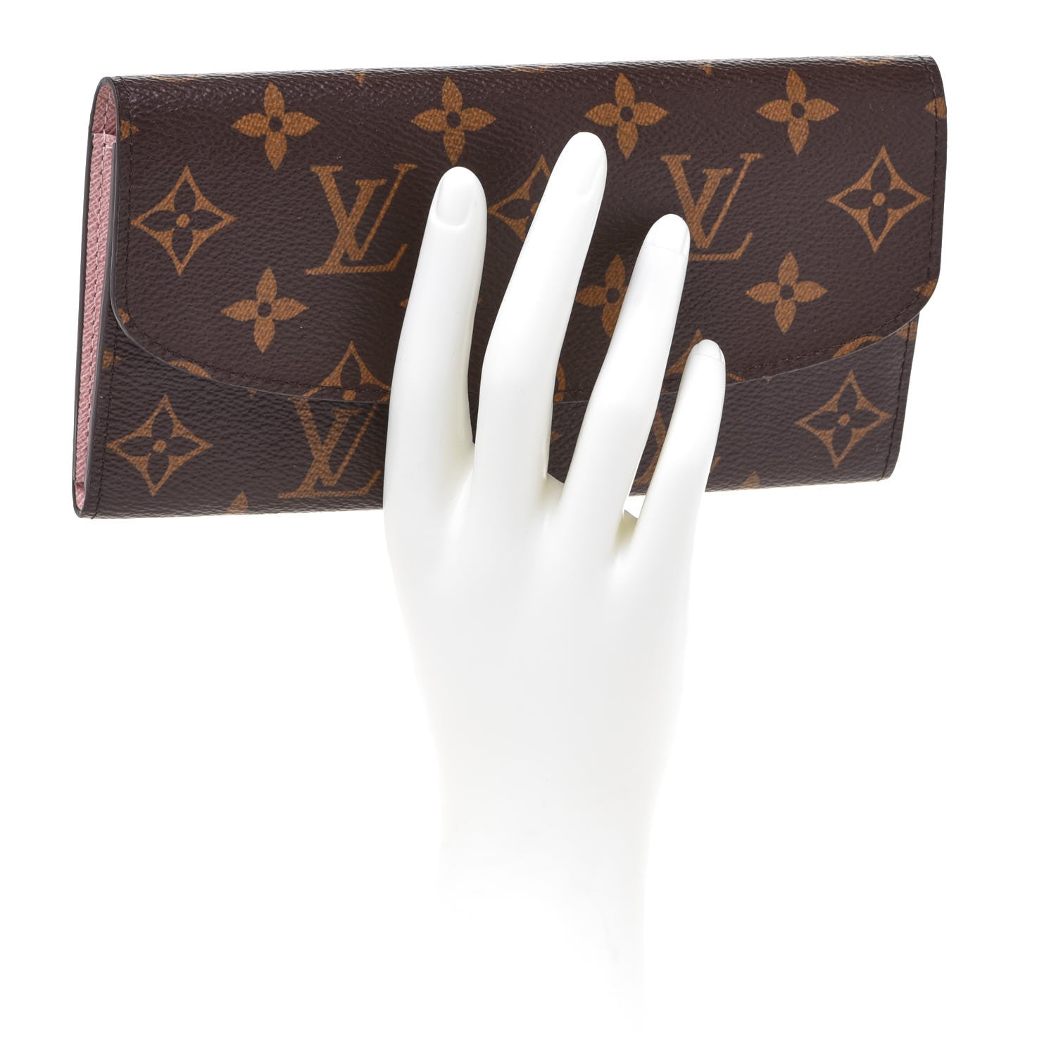 Louis Vuitton Monogram Emilie Wallet Rose Ballerine 2 of 9