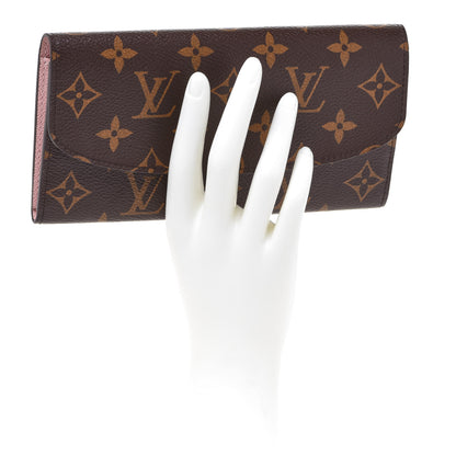 Louis Vuitton Monogram Emilie Wallet Rose Ballerine 2 of 9
