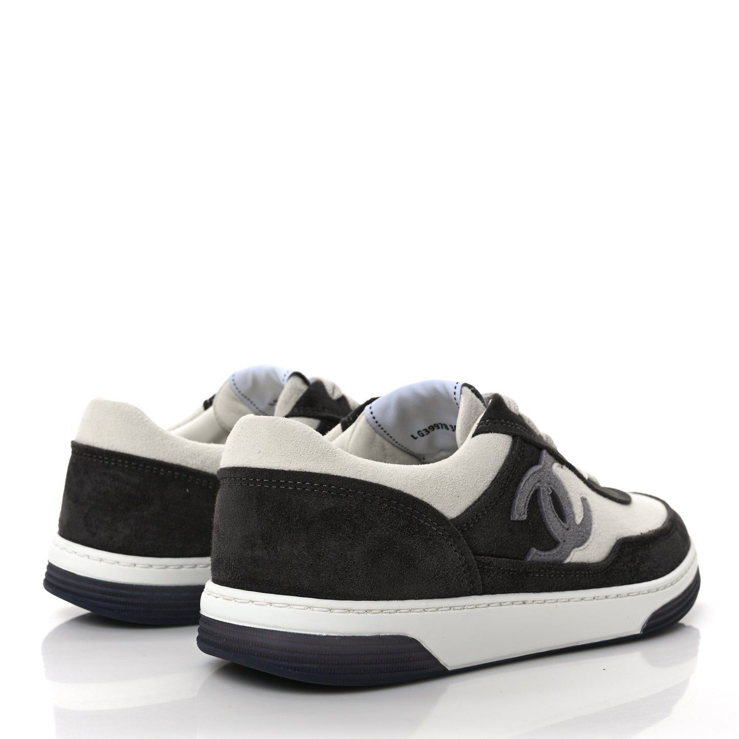 Suede Kidskin Womens CC Sneakers 36.5 Black White