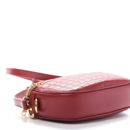 Celine Calfskin Quilted Small C Charm Bag Red 9 of 12