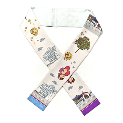 Louis Vuitton Silk Monogram Seoul Vivienne Bandeau Light Blue 1 of 4
