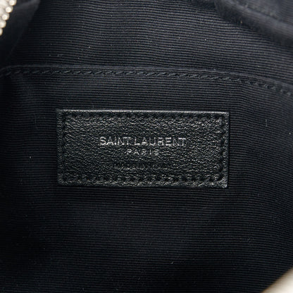 Saint Laurent Lambskin Suede Monogram Small Lou Camera Bag  Fog 6 of 10