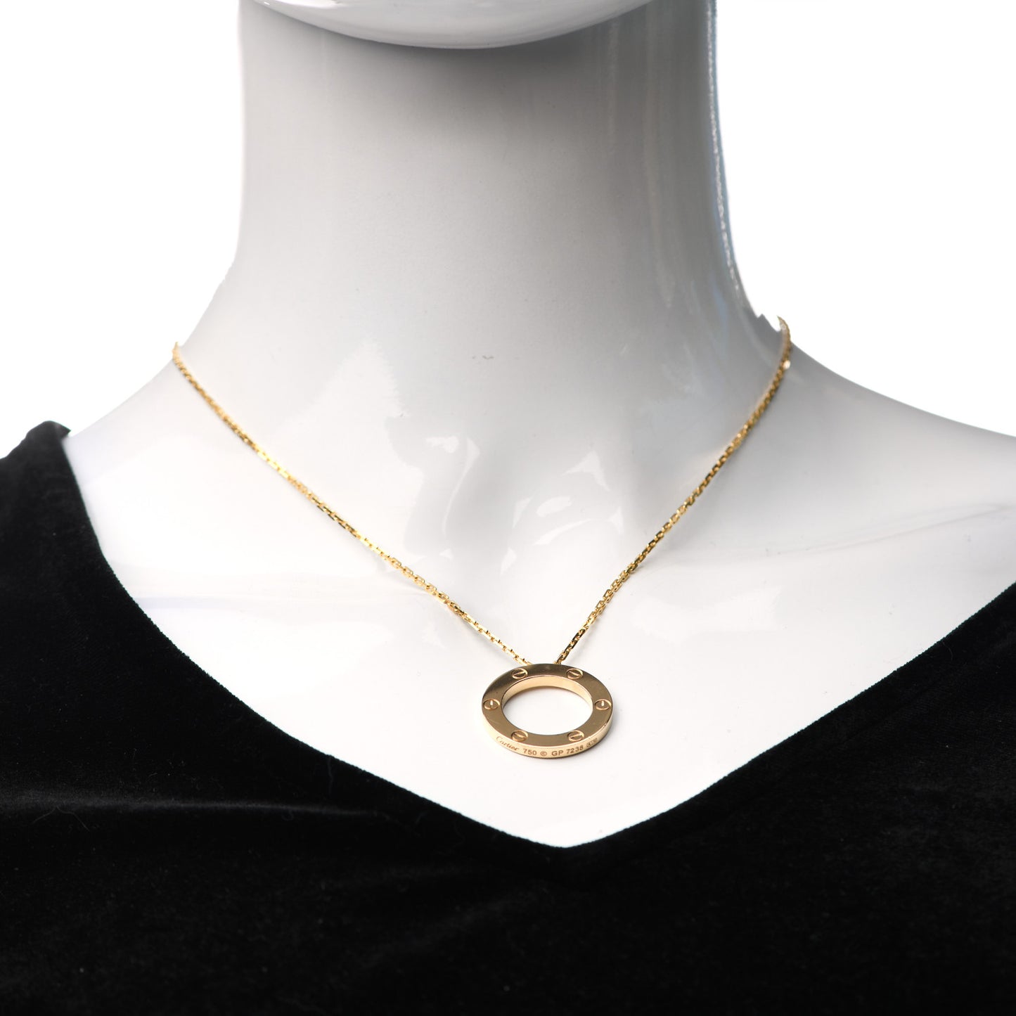 18K Yellow Gold LOVE Pendant Necklace