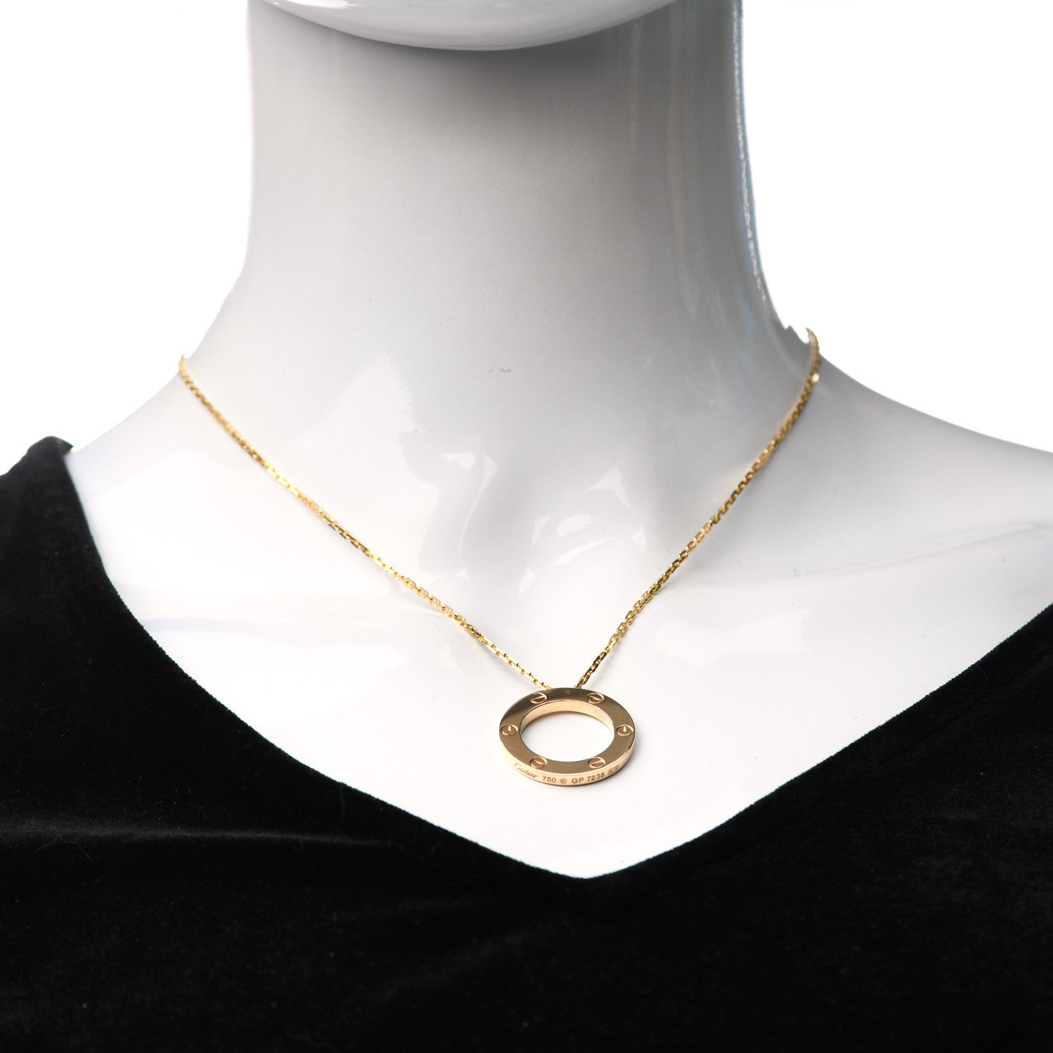 Cartier 18K Yellow Gold LOVE Pendant Necklace 2 of 6