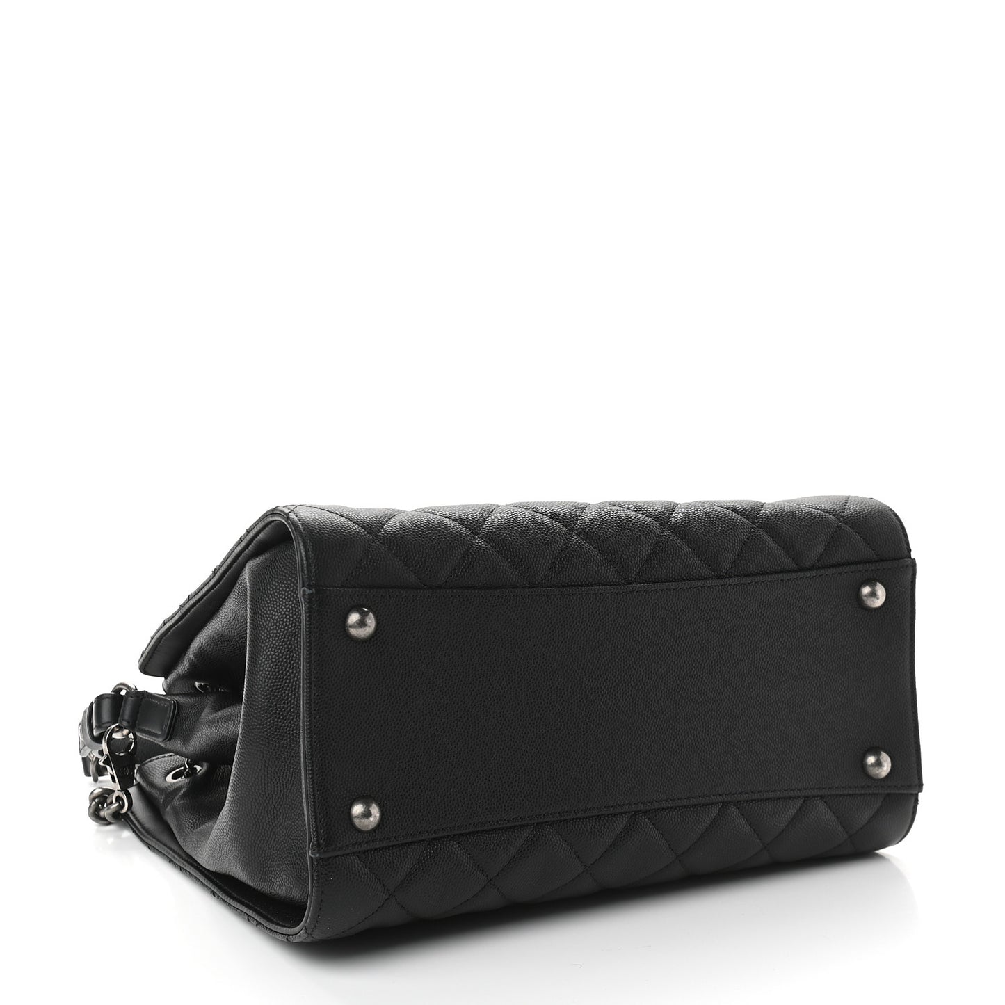 Caviar Quilted Medium CC Bucket Bag Black