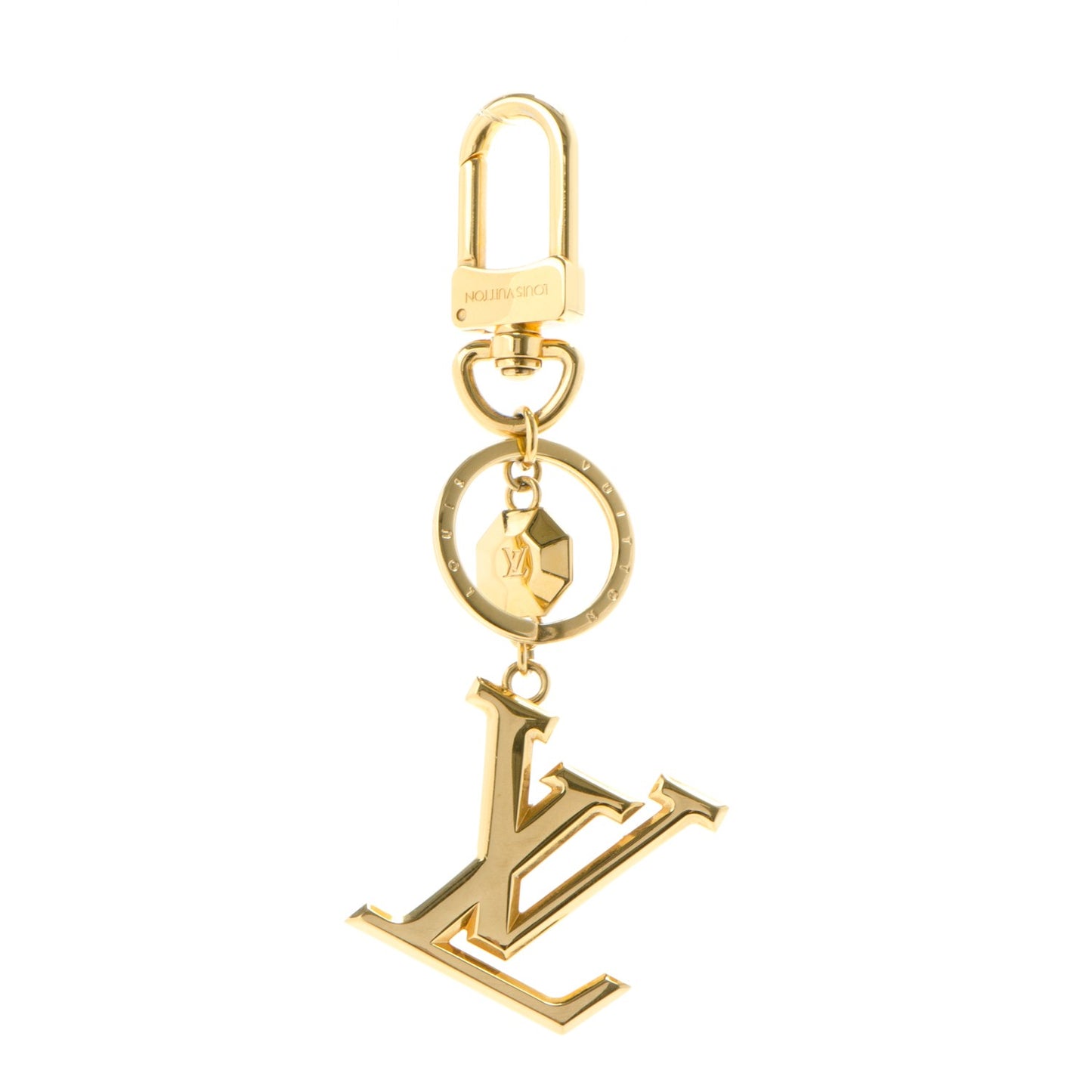 LV Facettes Bag Charm Key Holder Gold