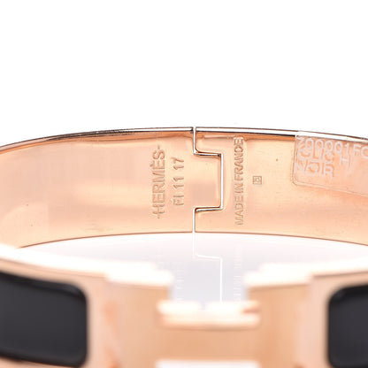 Hermes Enamel Narrow Clic Clac H Bracelet PM Black 5 of 6