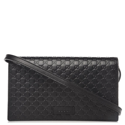 Gucci Microguccissima Chain Wallet Black 1 of 7