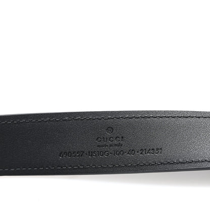 Gucci Ciny Lux Calfskin Blondie 30mm Belt 100 40 Black 3 of 5