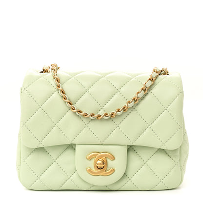 Chanel Lambskin Quilted Mini Pearl Crush Flap Light Green 1 of 12