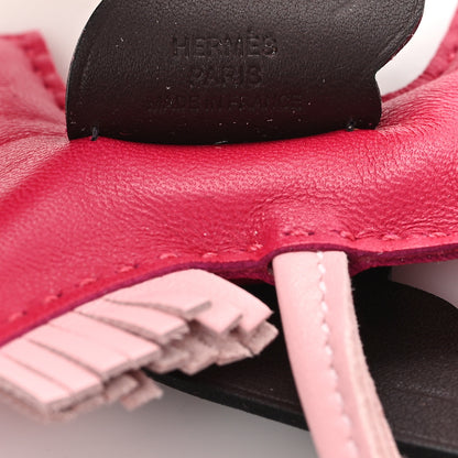 Hermes Milo Lambskin Grigri Rodeo Pegase Horse Bag Charm PM Framboise Rose Sakura Rouge Sellier 3 of 3