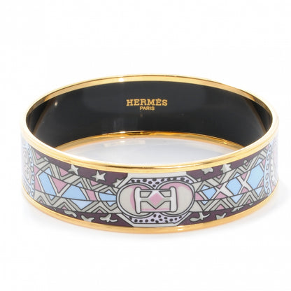 Hermes Enamel Printed Wide Bracelet 70 1 of 6