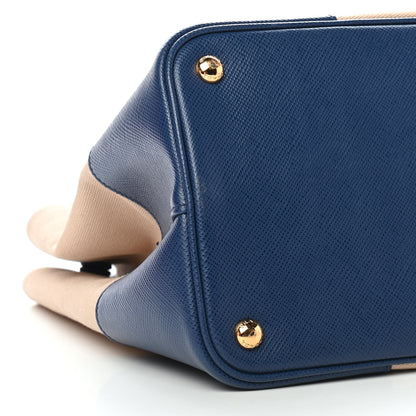 Prada Canapa Saffiano Large Double Bag Corda Bluette 8 of 9