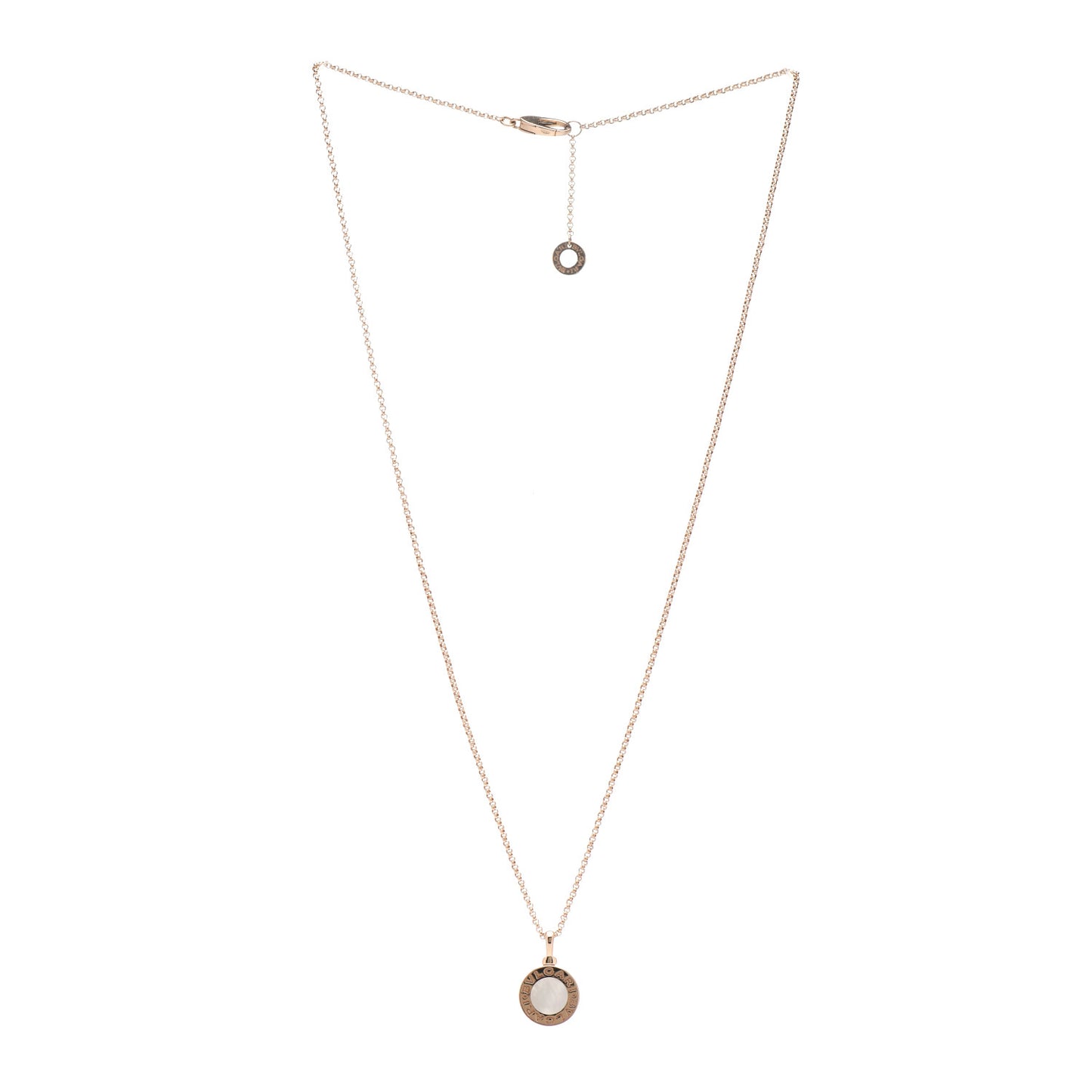 18K Rose Gold Mother of Pearl BVLGARI BVLGARI Pendant Necklace