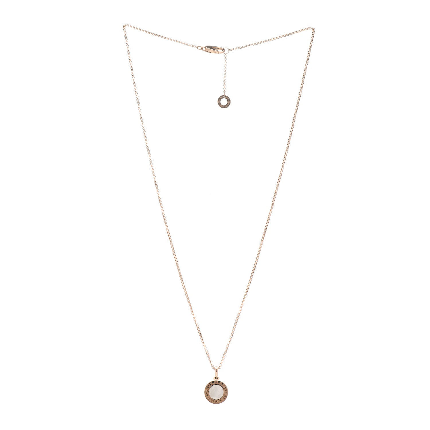 Bulgari 18K Rose Gold Mother of Pearl BVLGARI BVLGARI Pendant Necklace 3 of 5