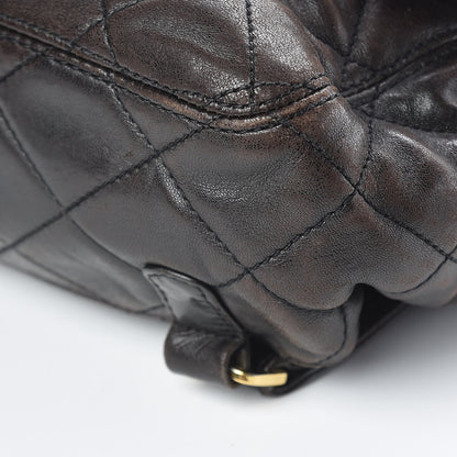 Chanel Lambskin Quilted Backpack Brown 10 of 20