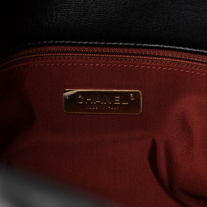 Chanel Goatskin Quilted Maxi 19 Flap Black 8 of 11