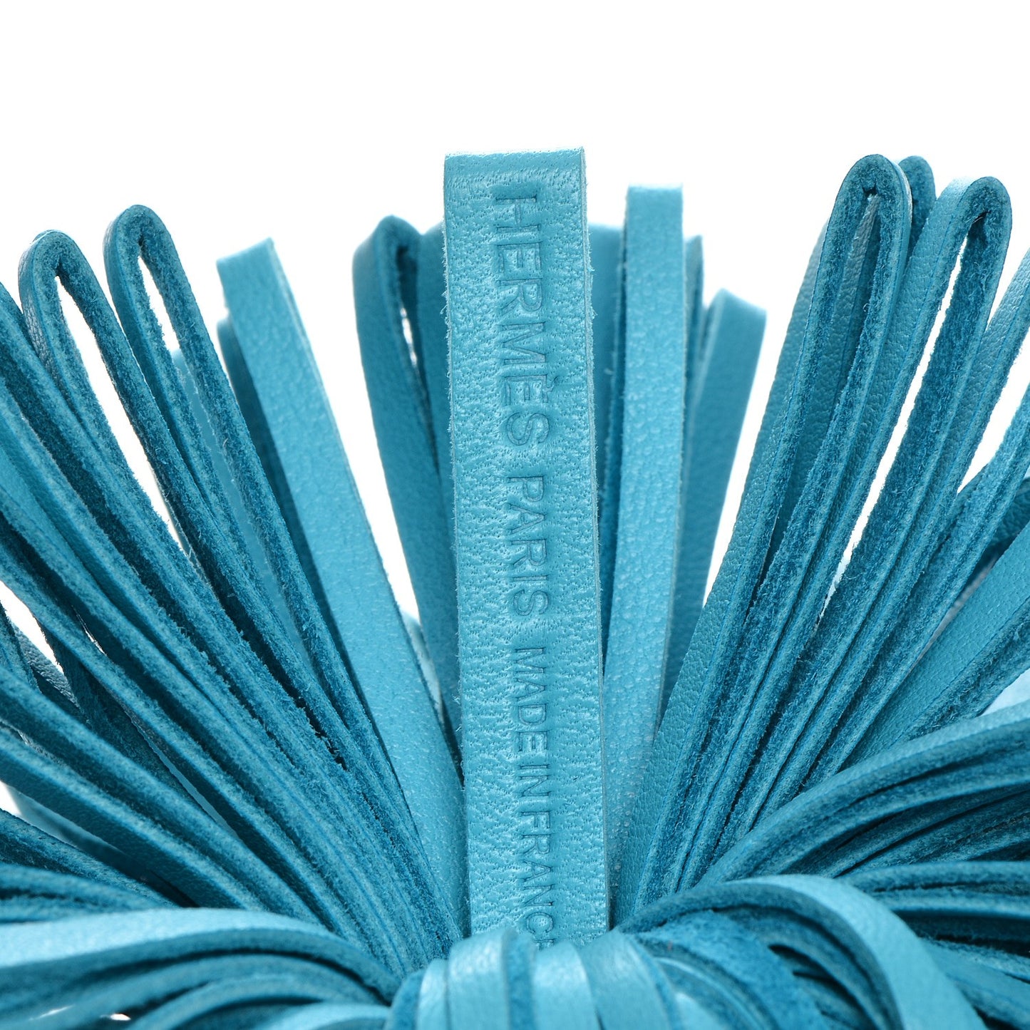 Lambskin Carmen Tassel Key Holder Bleu Azteque