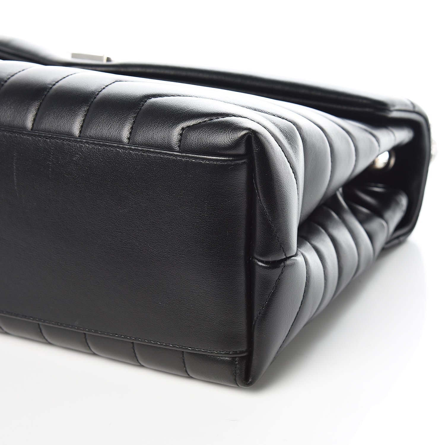 Saint Laurent Calfskin Y Quilted Monogram Medium Loulou Chain Satchel Black 6 of 9