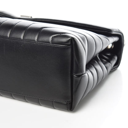 Saint Laurent Calfskin Y Quilted Monogram Medium Loulou Chain Satchel Black 6 of 9