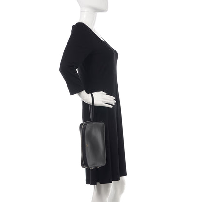 Celine Nappa Calfskin Dragonne Pouch Clutch Black 2 of 14