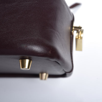 Celine Calfskin Doctor Frame Bag Burgundy 10 of 12