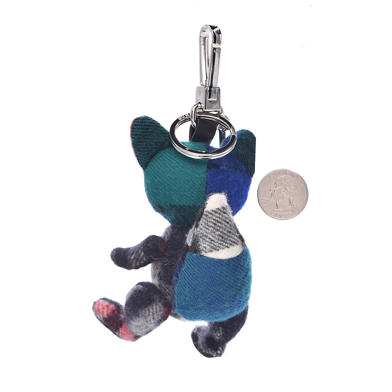Burberry Cashmere Studded Dave The Fox Bag Charm Navy Multicolor 2 of 2