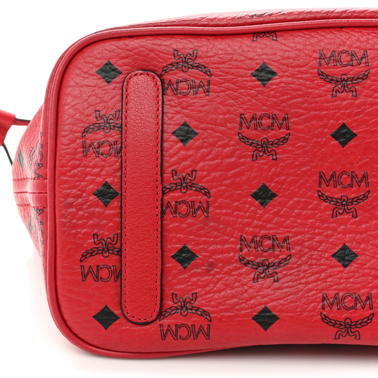 MCM Visetos Medium Liz Reversible Shopper Tote Ruby Red 19 of 26