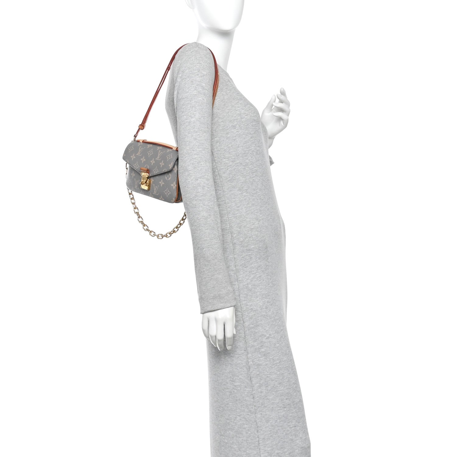 Louis Vuitton Monogram Pochette Metis East West Trianon Gray 2 of 15