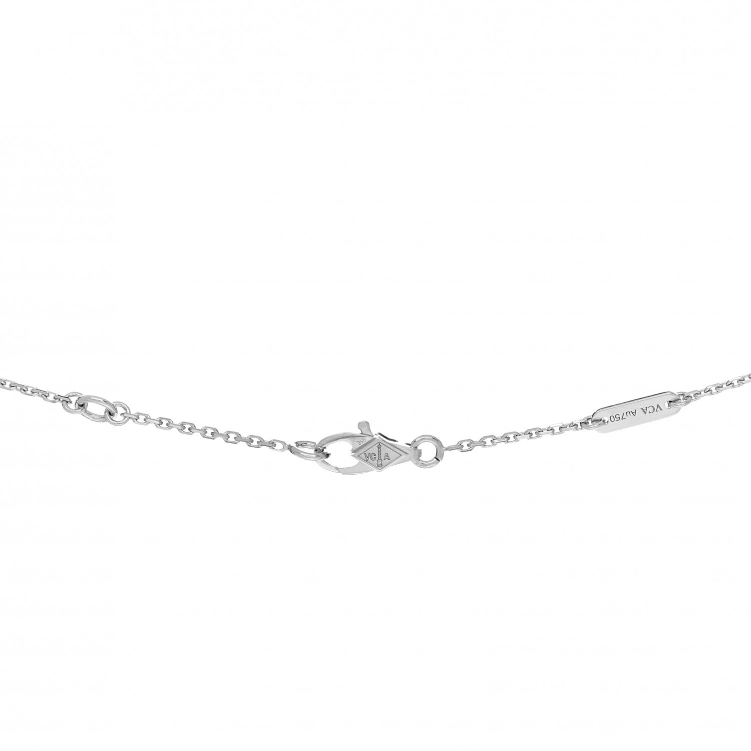 Van Cleef & Arpels 18K White Gold Turquoise Sweet Alhambra Butterfly Pendant Necklace 4 of 4
