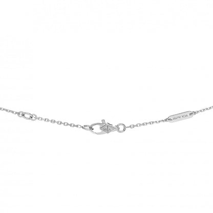 Van Cleef & Arpels 18K White Gold Turquoise Sweet Alhambra Butterfly Pendant Necklace 4 of 4