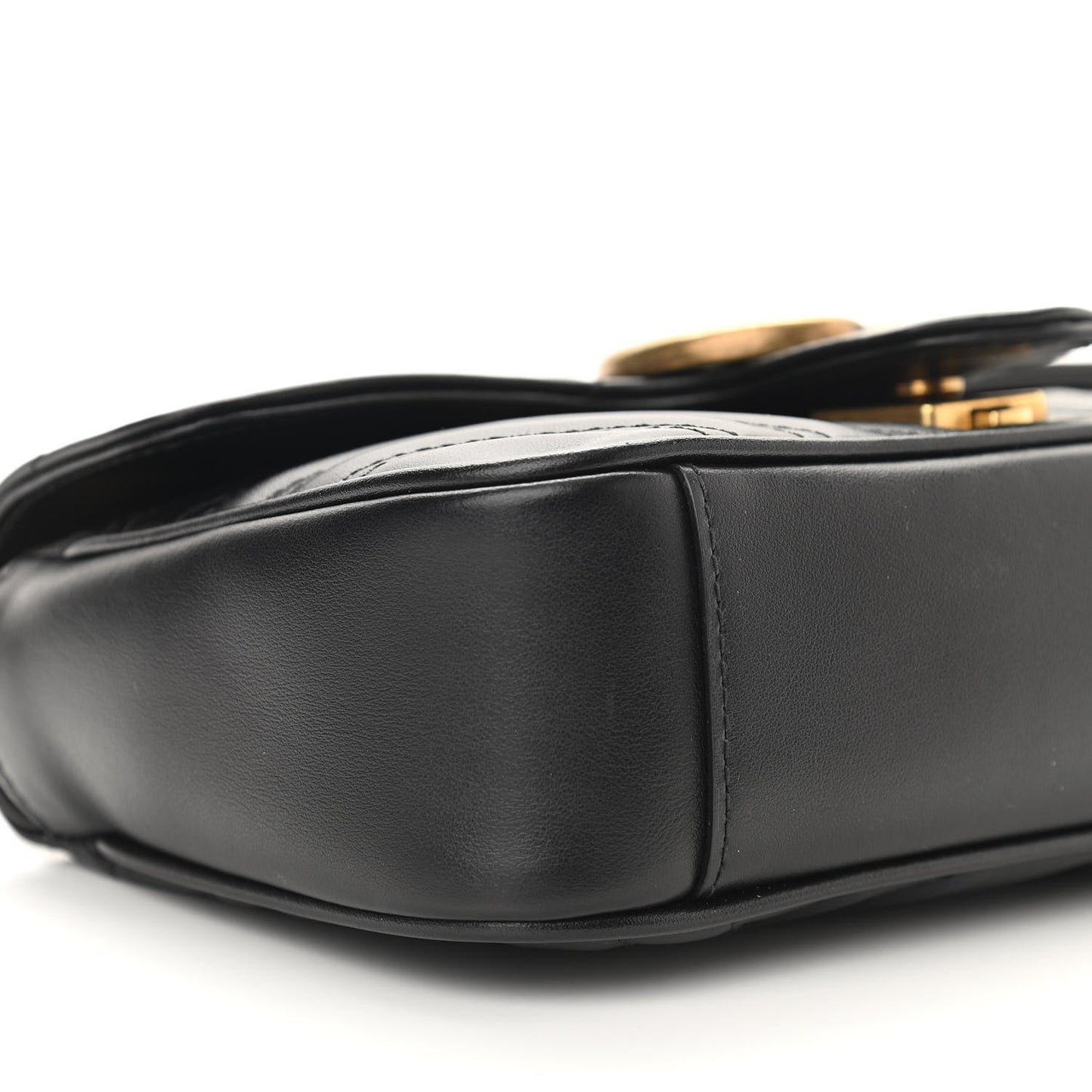 Calfskin Matelasse Mini GG Marmont Shoulder Bag Black