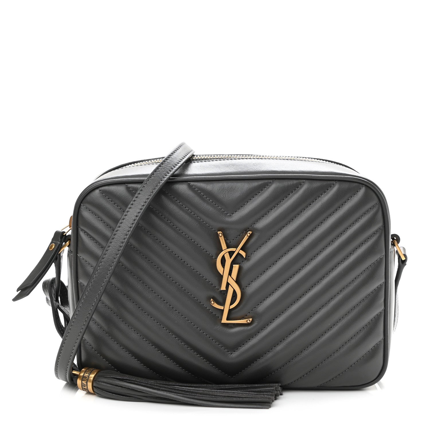 Saint Laurent Calfskin Matelasse Monogram Lou Camera Bag Dark Smog 1 of 11