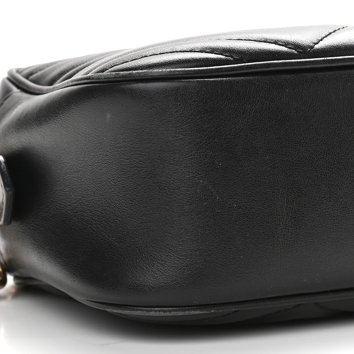 Calfskin Matelasse Small GG Marmont Chain Shoulder Bag Black