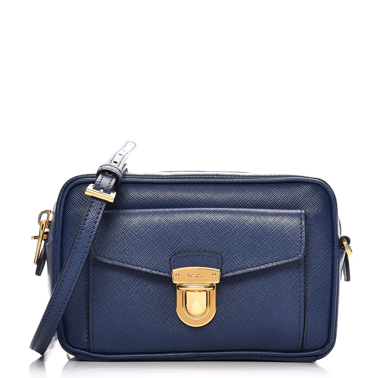 Saffiano Camera Crossbody Bleuette