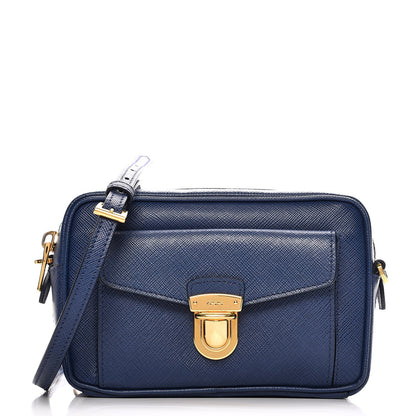 Prada Saffiano Camera Crossbody Bleuette 1 of 7