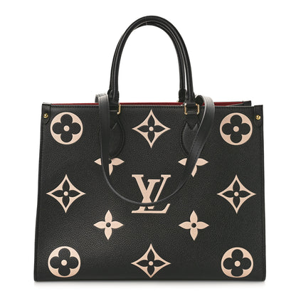 Louis Vuitton Empreinte Monogram Giant Onthego MM Black Beige 1 of 8