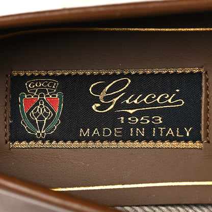 Gucci Betis Glamour Calfskin Womens 1953 Horsebit Loafers 37.5 Brown Sugar 8 of 8