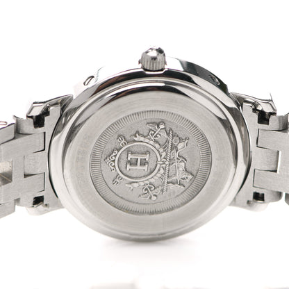Hermes Stainless Steel 24mm Clipper Quartz Watch Gold 7 of 8